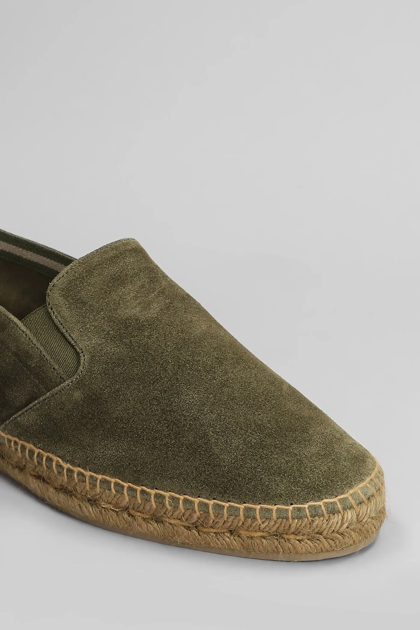 Joel T-186 Espadrilles in green suede