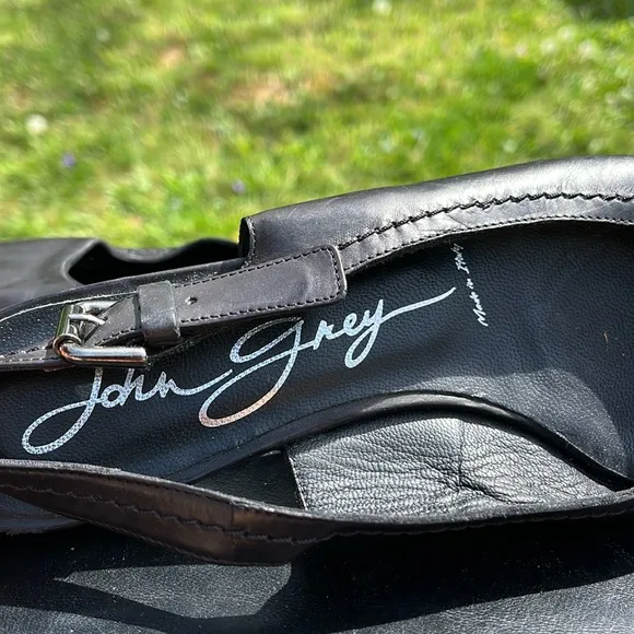 John Grey Black Pointed Toe Slingback Flats Womens size 39