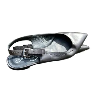 John Grey Black Pointed Toe Slingback Flats Womens size 39