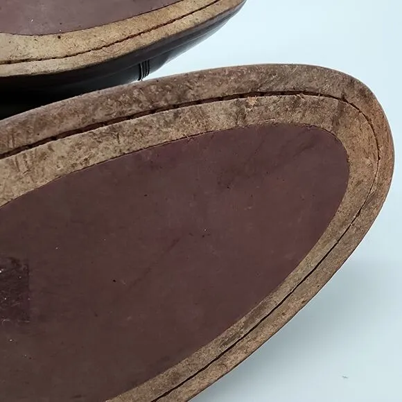Johnston &amp; Murphy Double Monk Strap Loafers Mens 9M Dark Brown Vintage Italy