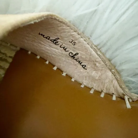 JOIE | Suede Color-block Pattern Espadrilles Sandals Lace Tie Ankle Wrap | 35, 5