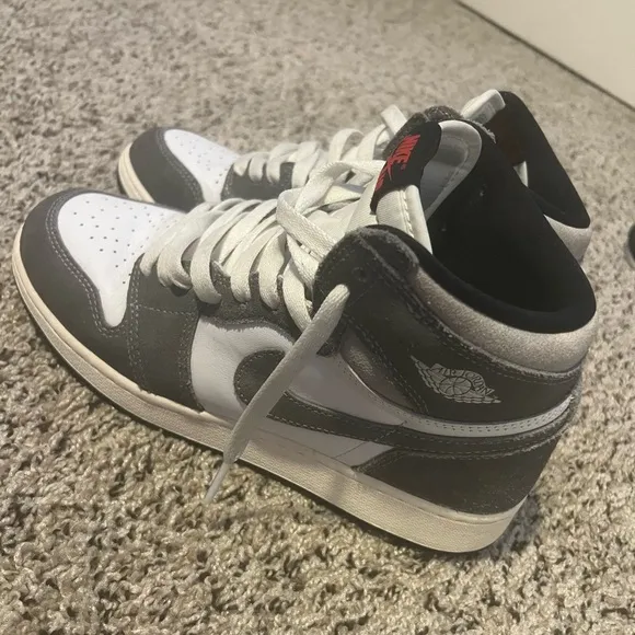 Jordan 1’s High-Top Sneakers - White and Gray