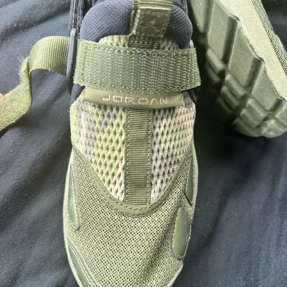 Jordan Green and Gray Slip-On Lifestyle Sneakers