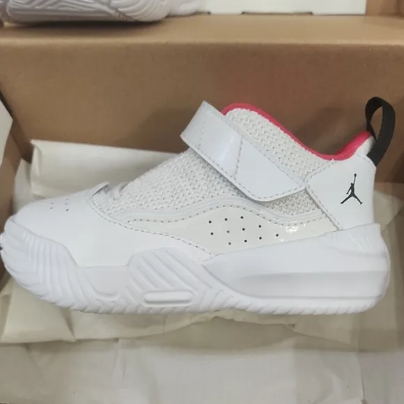 Jordan White and Pink Sneakers Athletic Style