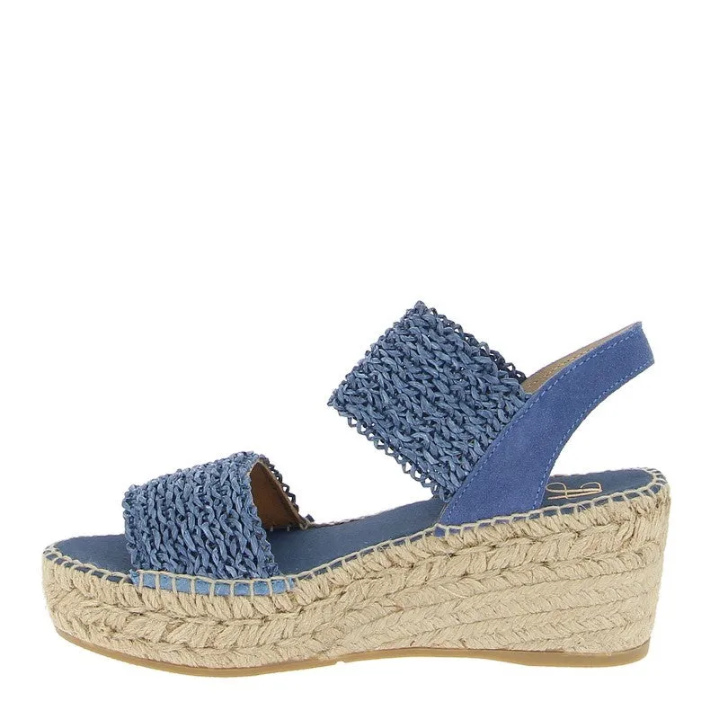 Juncal Aguirre 2525 Blue Wedge Espadrille