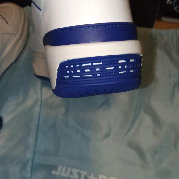 Just Don JD3 Luxury Courtside Low Mens Size 10 US White Blue LIMITED EDITION