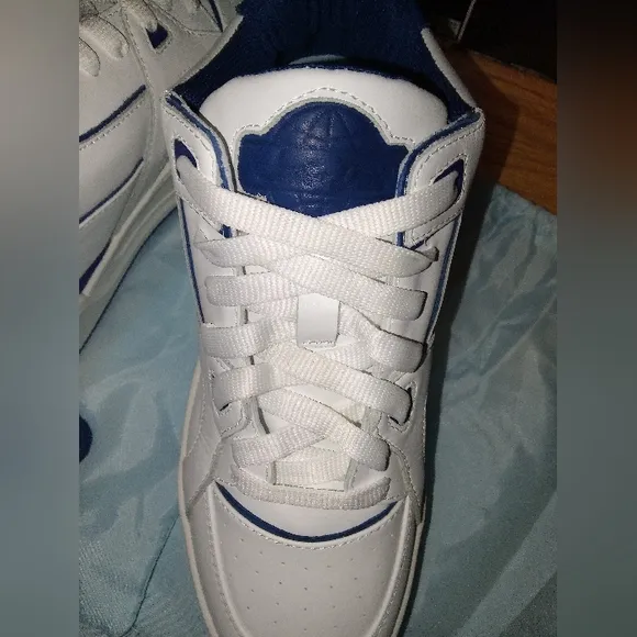 Just Don JD3 Luxury Courtside Low Mens Size 10 US White Blue LIMITED EDITION