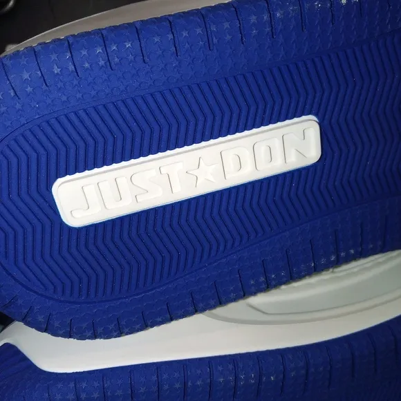 Just Don JD3 Luxury Courtside Low Mens Size 10 US White Blue LIMITED EDITION