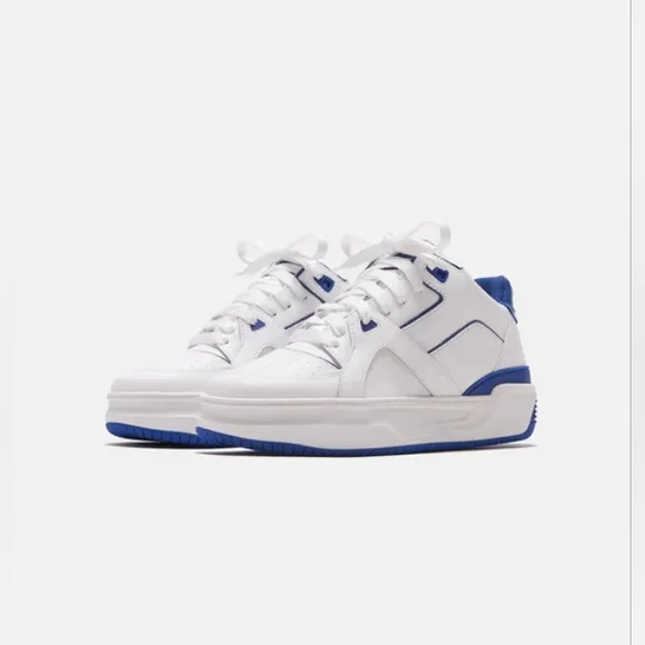 Just Don JD3 Luxury Courtside Low Mens Size 10 US White Blue LIMITED EDITION