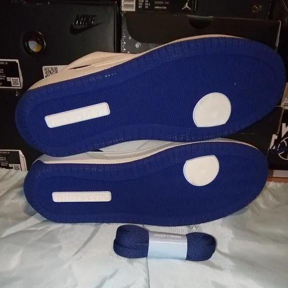 Just Don JD3 Luxury Courtside Low Mens Size 10 US White Blue LIMITED EDITION