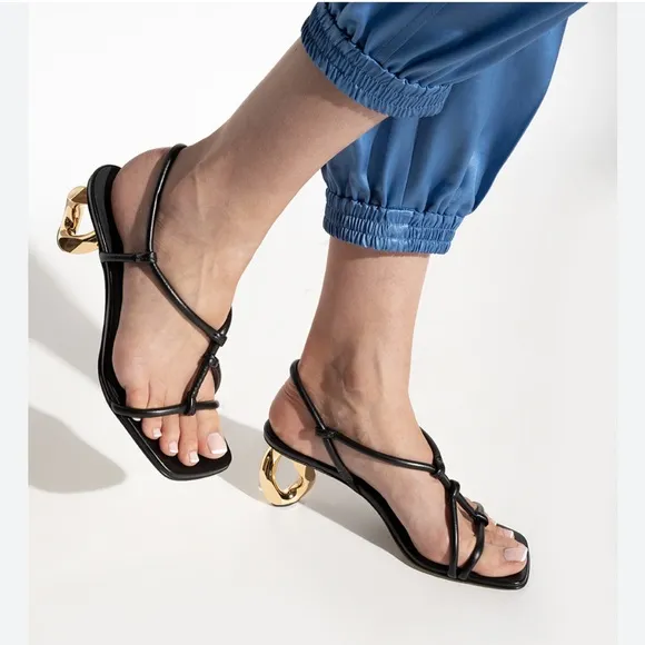 JW Anderson chain link strappy high heel sandals size 40