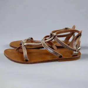 K. Jacques St. Tropez rose gold sandal, size 9