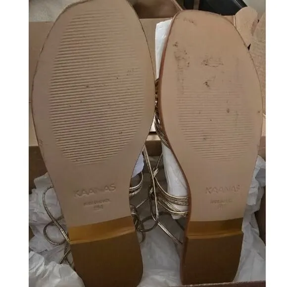 Kaanas Coba Sandal in Gold EUC Size 9
