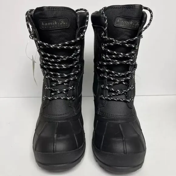 Kamik Mens Nation Pro Snow Boots Black Size 7 M