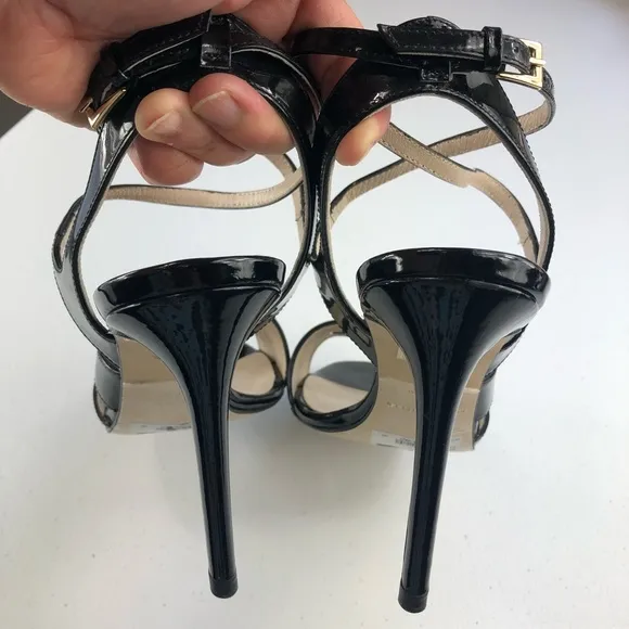 Karen Millen Black Strappy Sandals Size 40