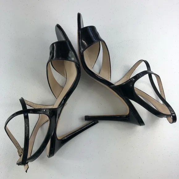 Karen Millen Black Strappy Sandals Size 40