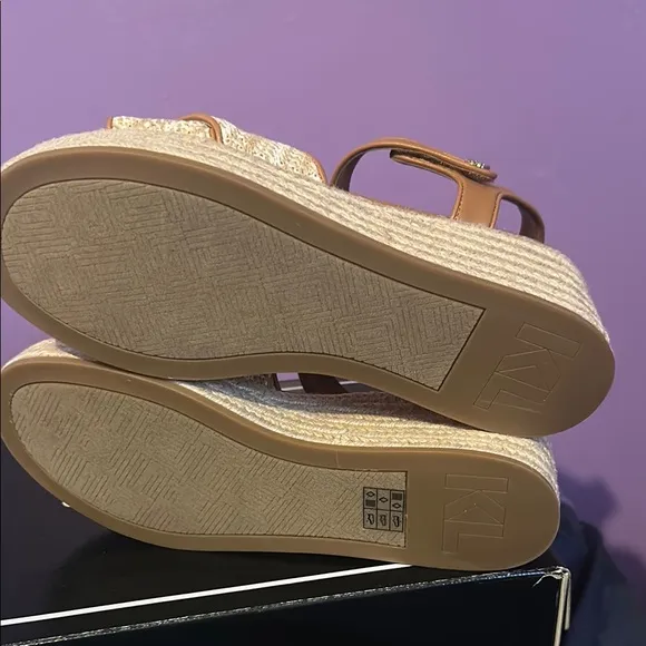 Karl Lagerfeld Paris Celeste Woven Platform Wedge