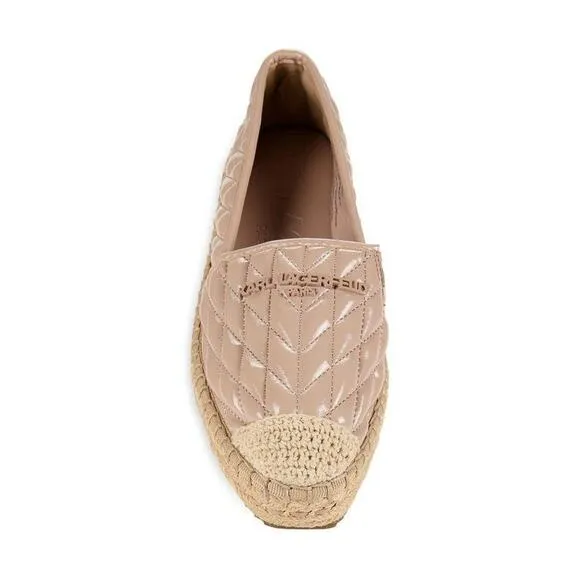 Karl Lagerfeld Paris Women's Desta Quilted Platform Espadrilles, Pink Size 11M
