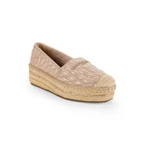 Karl Lagerfeld Paris Women's Desta Quilted Platform Espadrilles, Pink Size 11M