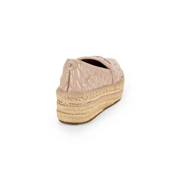 Karl Lagerfeld Paris Women's Desta Quilted Platform Espadrilles, Pink Size 11M