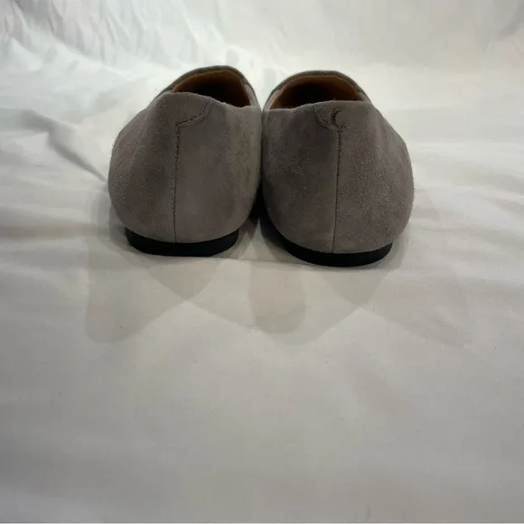 Karl Lagerfeld Slip On Flats Nala Gray Quilted Studded Pointed Toe size 10