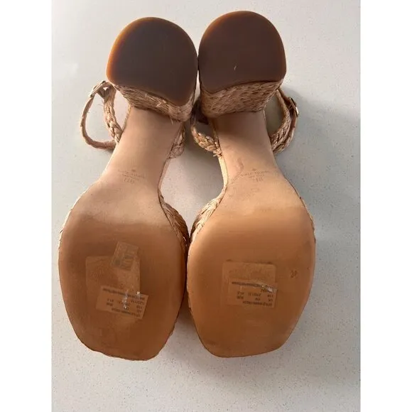 KATE SPADE DISCO RAFFIA PLATFORM 2025 sandals size 11