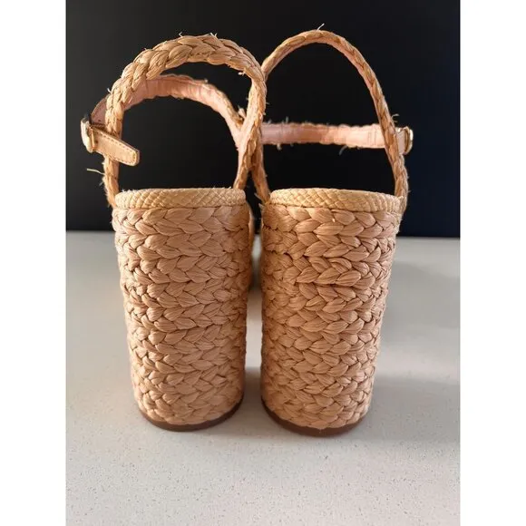 KATE SPADE DISCO RAFFIA PLATFORM 2025 sandals size 11
