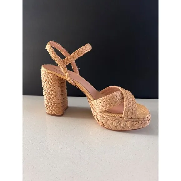 KATE SPADE DISCO RAFFIA PLATFORM 2025 sandals size 11