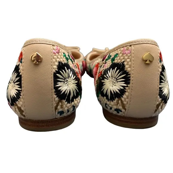 Kate Spade Floral Embroidered Ballet Flats