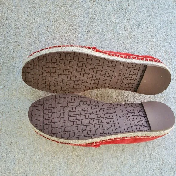 Kate Spade New York Women's Lisbon Suede Espadrilles Red Size 7M