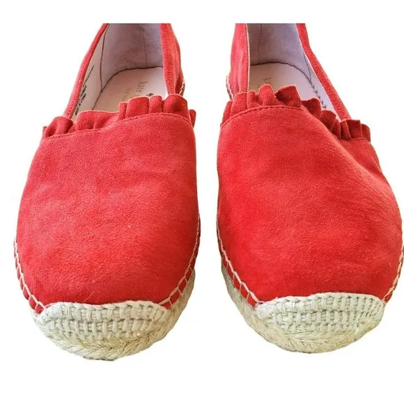 Kate Spade New York Women's Lisbon Suede Espadrilles Red Size 7M
