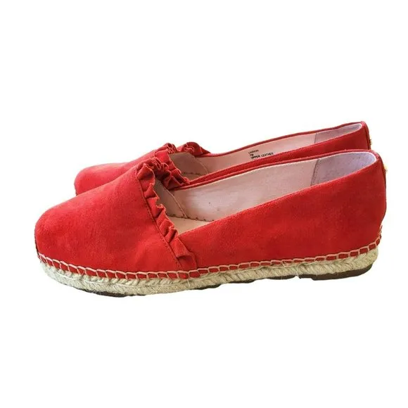 Kate Spade New York Women's Lisbon Suede Espadrilles Red Size 7M