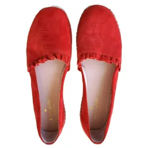 Kate Spade New York Women's Lisbon Suede Espadrilles Red Size 7M