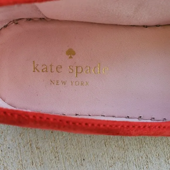 Kate Spade New York Women's Lisbon Suede Espadrilles Red Size 7M