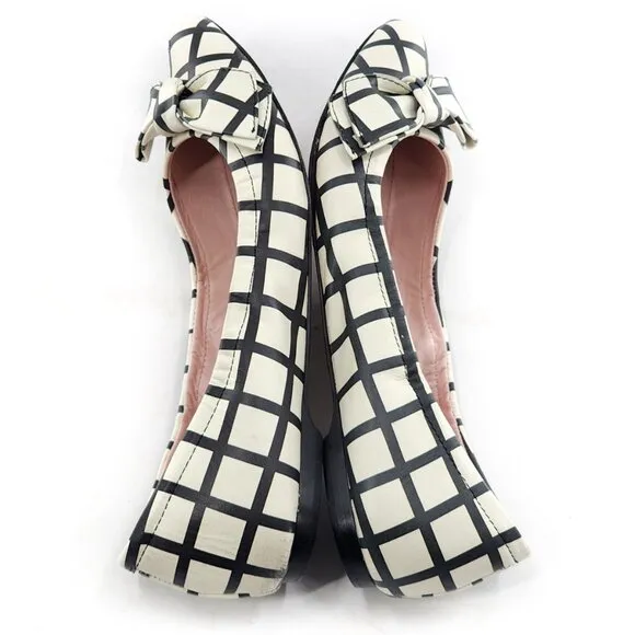 KATE SPADE Windowpane Plaid Ballet Flats