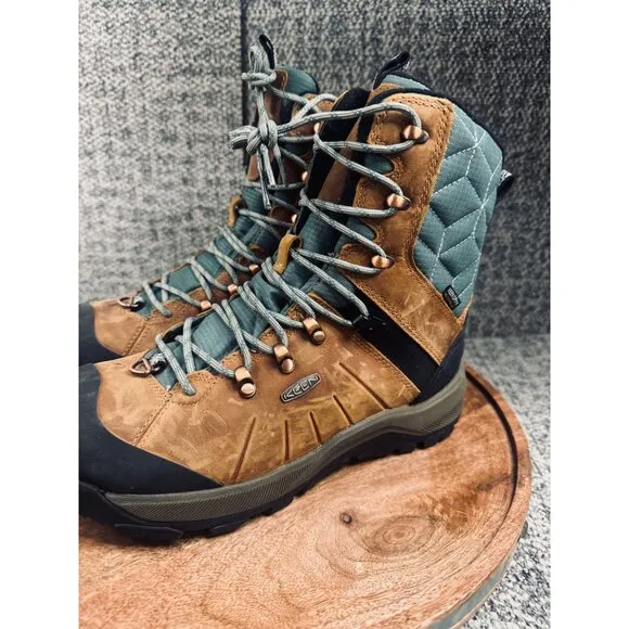 Keen Revel 4  Waterproof Lace Up Snow Boots Brown /Green Women's Size 10