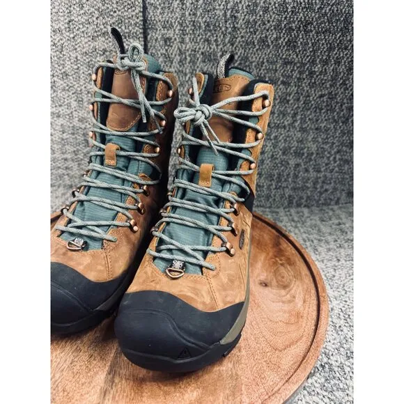 Keen Revel 4  Waterproof Lace Up Snow Boots Brown /Green Women's Size 10