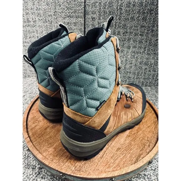 Keen Revel 4  Waterproof Lace Up Snow Boots Brown /Green Women's Size 10