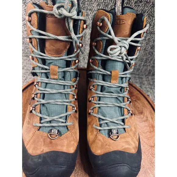 Keen Revel 4  Waterproof Lace Up Snow Boots Brown /Green Women's Size 10
