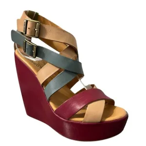 Kork Ease Haily Cross Strap Wedge Sandals Size 7