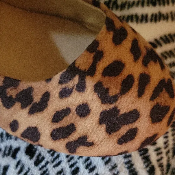 Lane Bryant Brown and Tan Leopard Print Ballet Flats