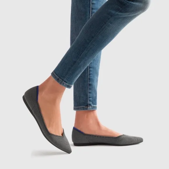Last Drop ROTHY’S The Cloud Pointed Flats Gray Size 7