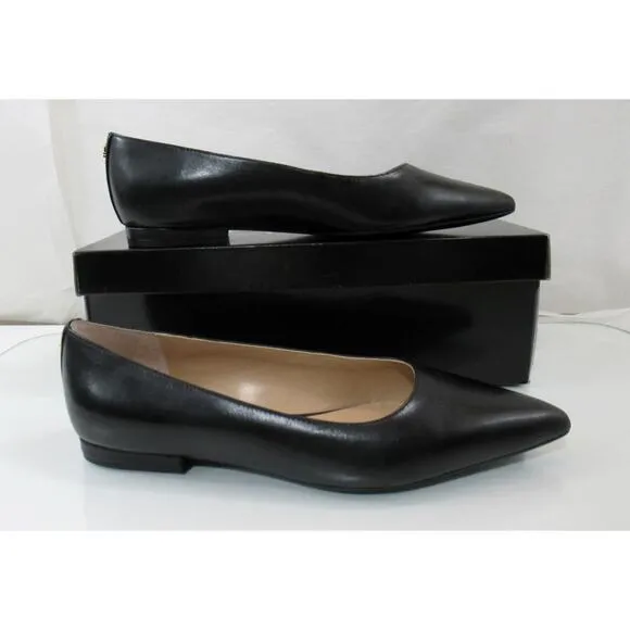 LAUREN Ralph Lauren Londyn Burnished Leather Ballet Flats Black Size 7