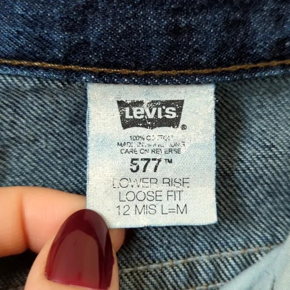 Levi's Y2K Vintage 577 Lower Rise Loose Fit Straight Leg Carpenter Jeans 12