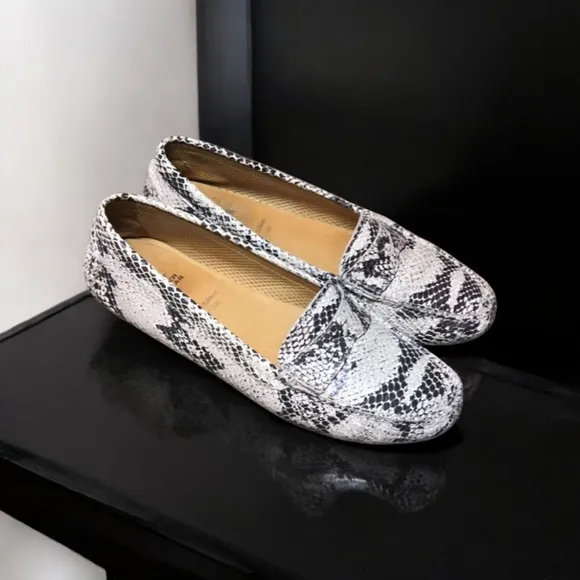 💥LIMITED EDITION💥Peter Millar Leather Snakeskin Drivin Loafer Women's Size 8