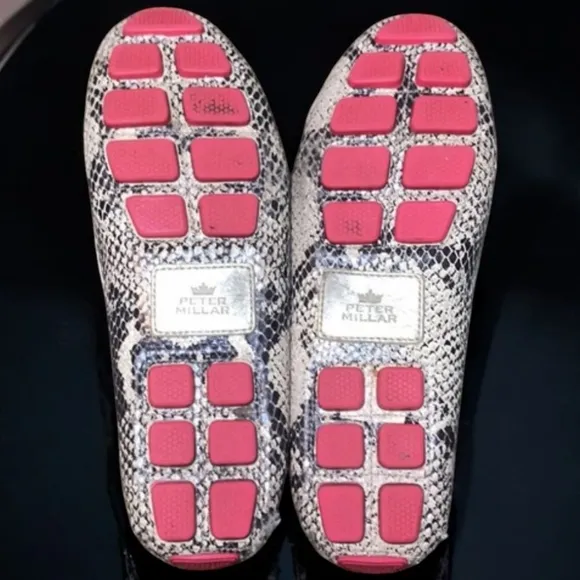 💥LIMITED EDITION💥Peter Millar Leather Snakeskin Drivin Loafer Women's Size 8