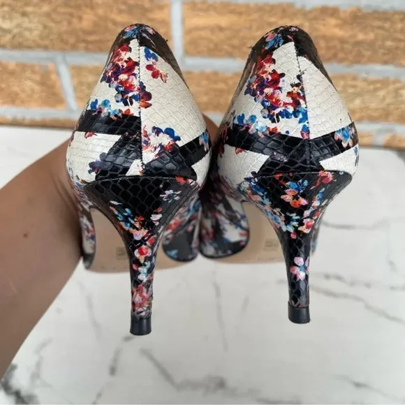 LK Bennett Floral Snake Heels size 39/9