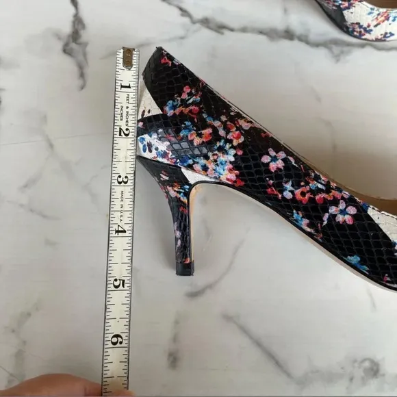 LK Bennett Floral Snake Heels size 39/9