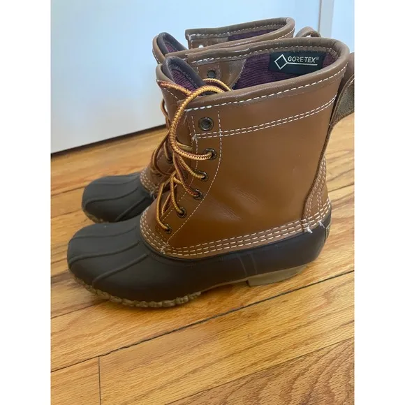 LL Bean‎ Bean Boots Gore-Tex Waterproof Leather Duck Boots Women's