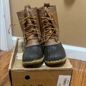 L.L. Bean Brown and Black Kids Rain &amp; Snow Boots